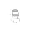 Bridgeport Folding Chair, All Steel, Commercial, Black, Vinyl Padded, PK4 C993BP14BLK4E